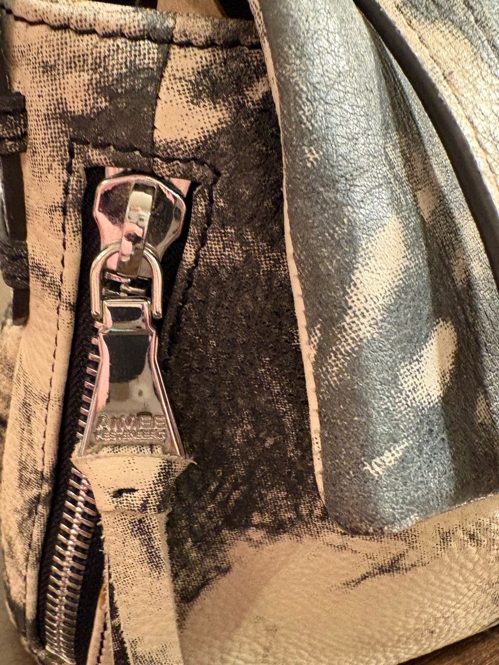 Aimee Kestenberg Neutral Tie-Dye Leather Crossbody Bag - Picture 12 of 16